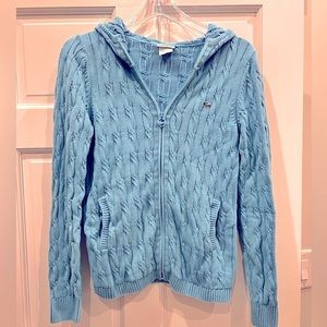 Lacoste Women’s hooded sweater.  Full zip.  Size 42